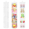 3Pcs Stuffed Animal Storage Foldable hanging net for stuffed animals or Hammock Organizer 5 Compartments kids toy storage organizer toy organizer for Kid Room Toys Gloves Hats Socks(White)