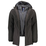 Yes Zee Black Polyester Jackets & Coat