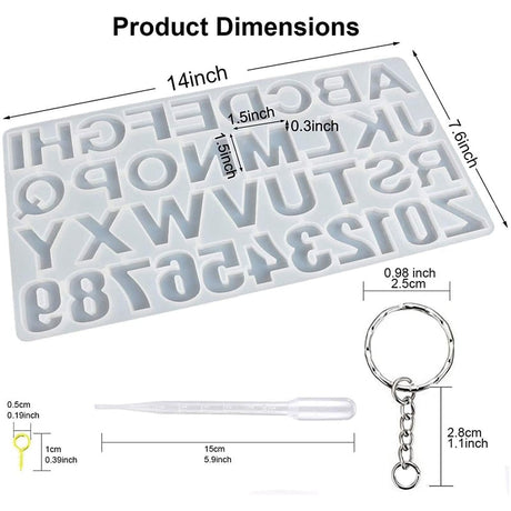 Letter Mould Keychain Epoxy Craft Kit