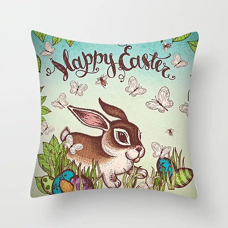 Easter Watercolor Bunny Pillowcase for Home and Office