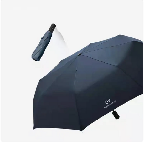 Black Folding Automatic Umbrella – UV Protection