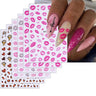 Valentines Day Nail Stickers for Nail Art Sexy Red Lips Hot Pink Valentines Day Nail Art Stickers 6PCS 3D Self-Adhesive Sexy Red Lips Nail Decals Manicure Supplies for Nail Art Decorations ﻿