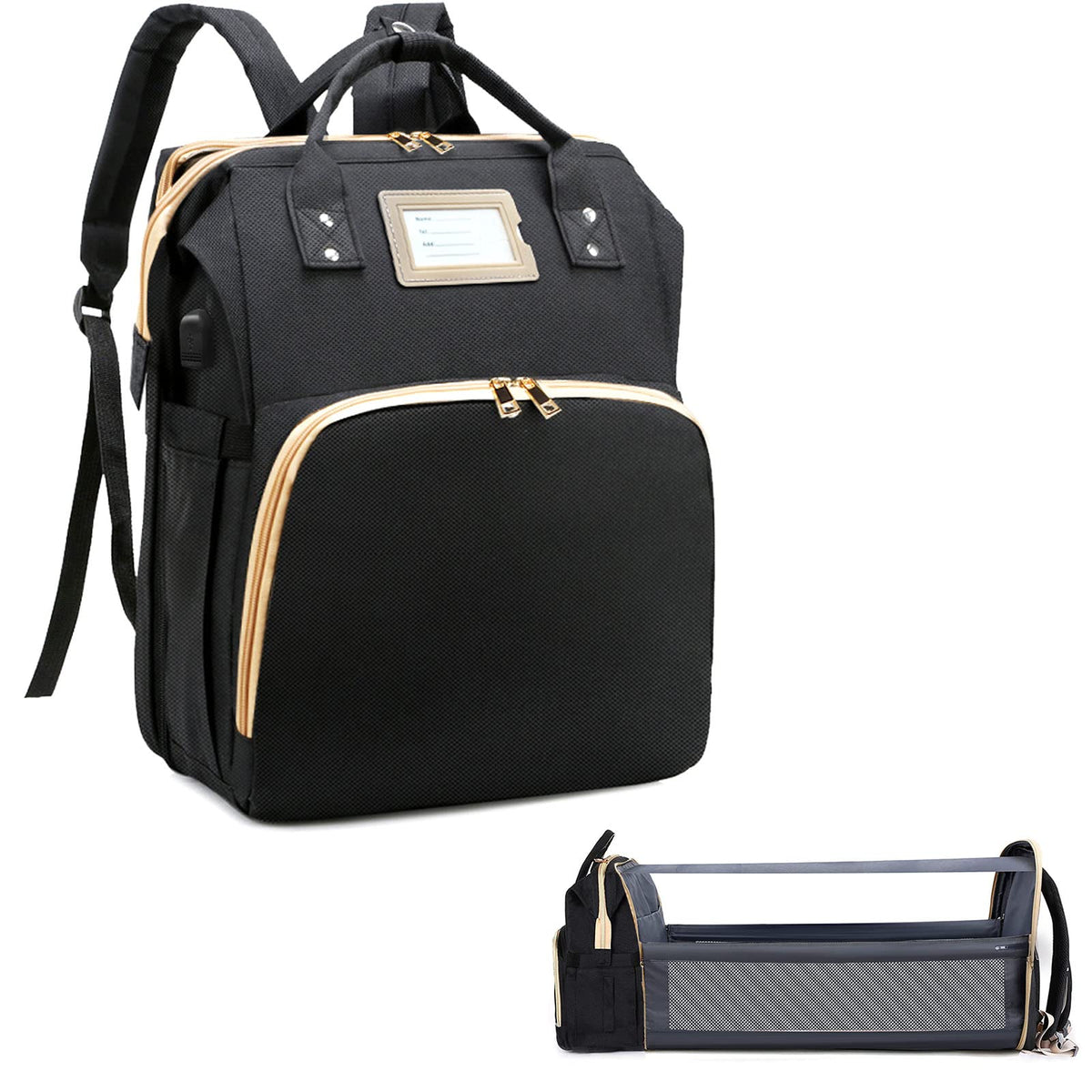 Xexxvre Baby Diaper Bag Backpack Baby Bags for Boys Girls Diaper Backpack Bag Multifunction Waterproof Large Travel Back Pack Baby Registry SearchNewborn Baby Essential Gifts Black