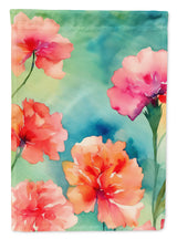 Carnations in Watercolor Garden Flag