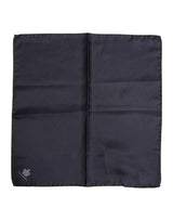 Dolce & Gabbana Blue DG Crown Silk Square Men Foulard Scarf