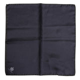 Dolce & Gabbana Blue DG Crown Silk Square Men Foulard Scarf