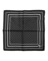 Dolce & Gabbana Black White Polka Dot Men Foulard Scarf