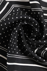 Dolce & Gabbana Black White Polka Dot Men Foulard Scarf