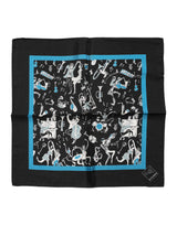 Dolce & Gabbana Black Jazz Club Silk Square Men Foulard Scarf