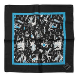 Dolce & Gabbana Black Jazz Club Silk Square Men Foulard Scarf