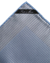 Dolce & Gabbana Light Blue Silk Square Men Foulard Scarf