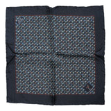 Dolce & Gabbana Blue Cocktail Silk Square Foulard Scarf