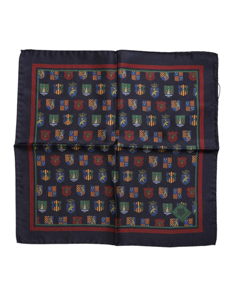 Dolce & Gabbana Multicolor Medals Square Foulard Scarf