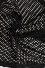 Dolce & Gabbana Black Patterned Cotton Square Foulard Scarf