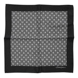 Dolce & Gabbana Black White Patterned Square Foulard Scarf