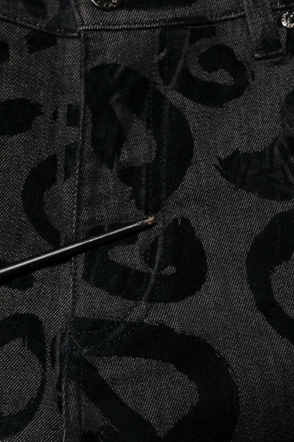 Dolce & Gabbana Gray Cotton DG Logo Straight Men Denim Jeans