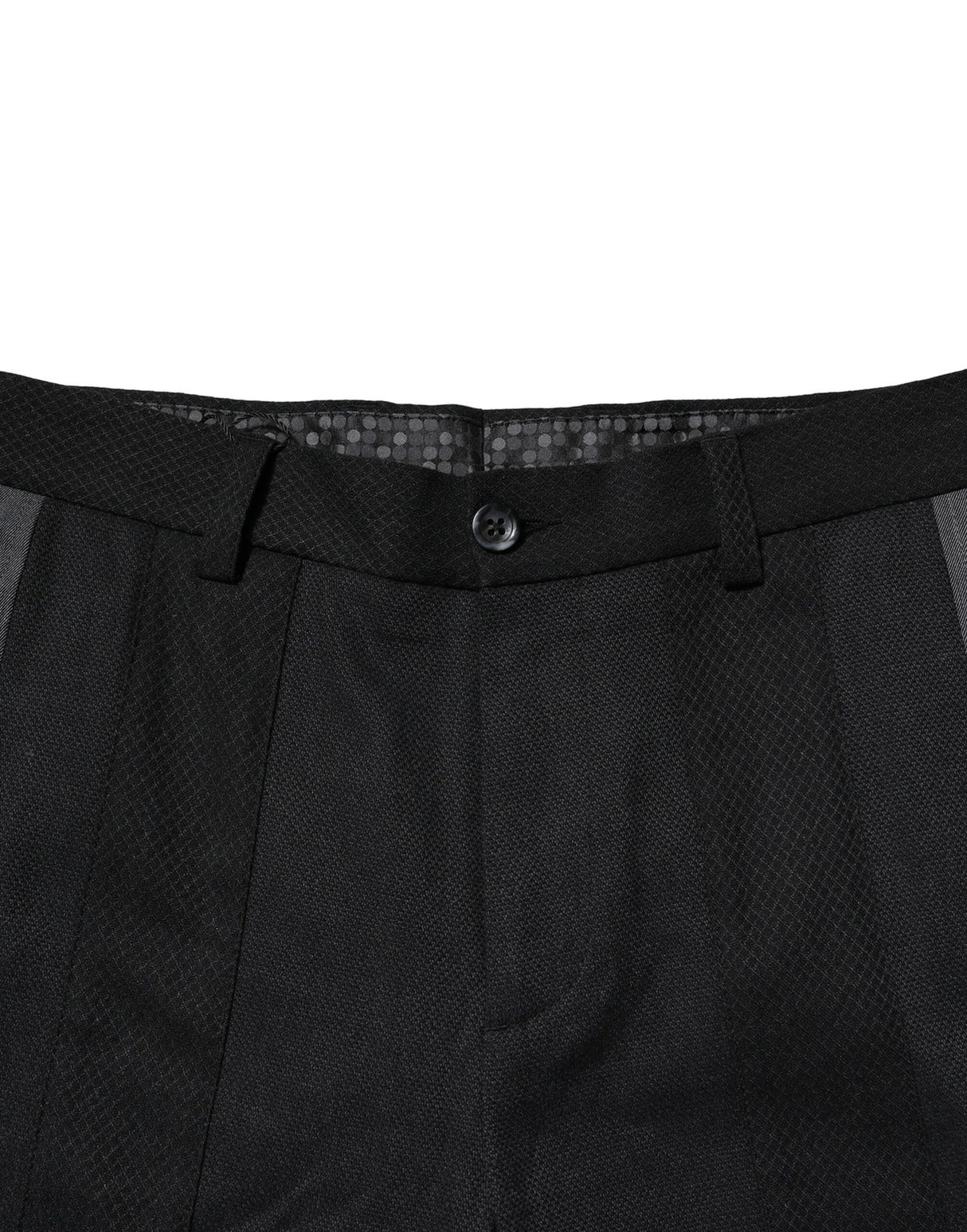 Dolce & Gabbana Black Gray Cotton Tapered Men Pants