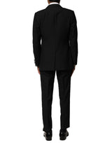 Dolce & Gabbana Black Wool 3 Piece Single Breasted Suit