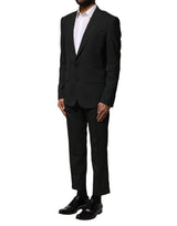 Dolce & Gabbana Black Wool 2 Piece Single Breasted Suit