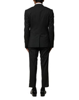 Dolce & Gabbana Black Wool 2 Piece Single Breasted Suit