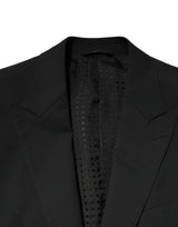 Dolce & Gabbana Black Wool 2 Piece Single Breasted Suit