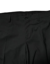 Dolce & Gabbana Black Wool 2 Piece Single Breasted Suit