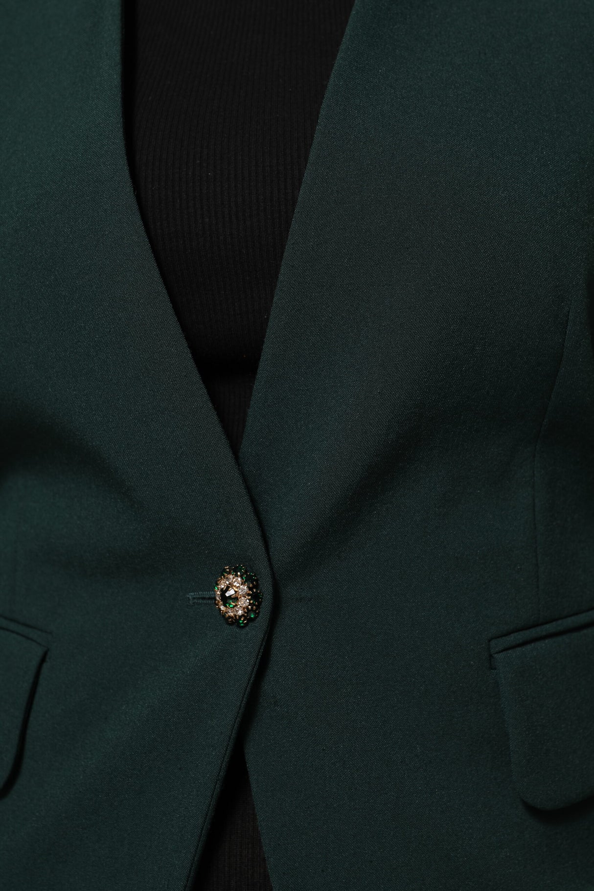 Maison Margiela Green Single Breasted One Button Coat Jacket