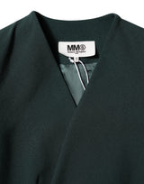 Maison Margiela Green Single Breasted One Button Coat Jacket