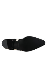 Dolce & Gabbana Black White Zebra Pony Fur Dress Shoes