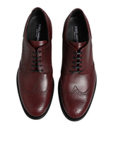 Dolce & Gabbana Brown Leather Lace Up Derby Dress Shoes