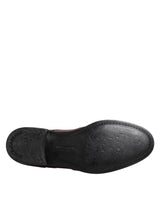 Dolce & Gabbana Brown Leather Lace Up Derby Dress Shoes