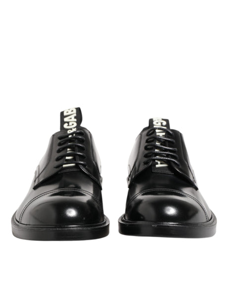 Dolce & Gabbana Black Leather Dress Lace Up Men Formal Shoes
