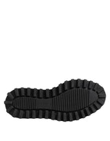 Dolce & Gabbana Black White Calfskin Chunky Derby Shoes