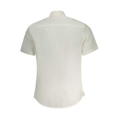 North Sails White Linen Men Shirt