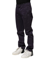 Incotex Dark Purple Mid Waist Casual Straight Pants