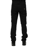 Dolce & Gabbana Black Cotton Skinny Men Denim Jeans