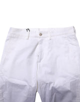 Dolce & Gabbana White Cotton Stretch Men Denim Bermuda Shorts
