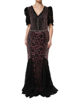 Dolce & Gabbana Multicolor Embellished Mermaid Gown Dress