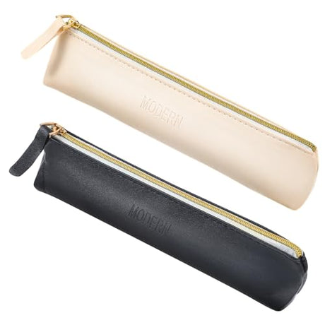 2pcs Small Leather Pouch Mini Cosmetic Bag for Purse Small Make Up Bag with Zipper Portable Small Cosmetic Organizer for Women and Girls