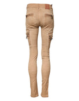 PLEIN SUD Brown Cotton Mid Waist Skinny Denim Jeans