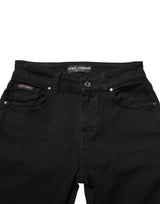 Dolce & Gabbana Black Skinny Cotton Mid Waisted Denim Jeans