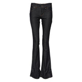 John Galliano Blue Mid Waist Cotton Wide Leg Denim Jeans