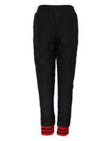 Dolce & Gabbana Black Quilted Mid Waist Jogger Pants