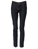 Dolce & Gabbana Blue Skinny Cotton Mid Waisted Denim Jeans