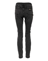 Dolce & Gabbana Gray Skinny Cotton Mid Waisted Denim Jeans