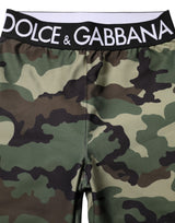 Dolce & Gabbana Multicolor Camouflage DG Waist Leggings Pants