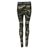 Dolce & Gabbana Multicolor Camouflage DG Waist Leggings Pants