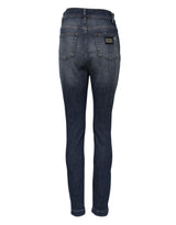 Dolce & Gabbana Blue Washed Cotton High Waisted Denim Jeans