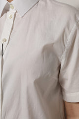 Dolce & Gabbana White Cotton Short Sleeves Collared Top Shirt