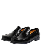 Dolce & Gabbana Black Leather Slip On Loafers Dress Shoes